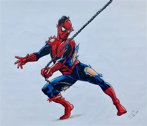 spider man ripped suit